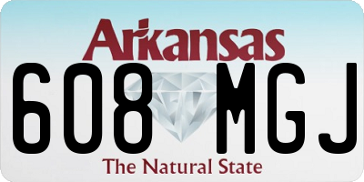 AR license plate 608MGJ