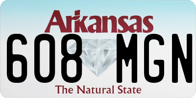 AR license plate 608MGN