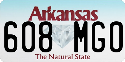 AR license plate 608MGO