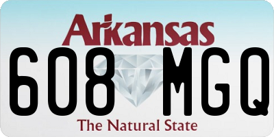 AR license plate 608MGQ