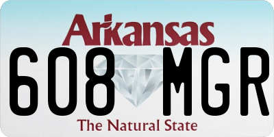 AR license plate 608MGR