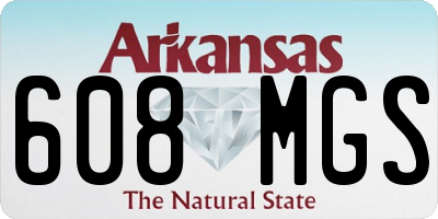 AR license plate 608MGS