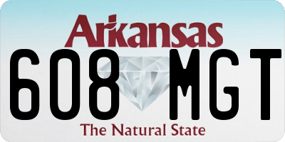 AR license plate 608MGT