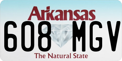 AR license plate 608MGV