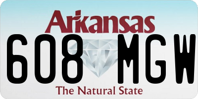 AR license plate 608MGW