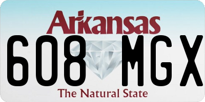 AR license plate 608MGX