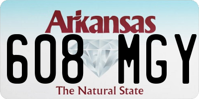 AR license plate 608MGY
