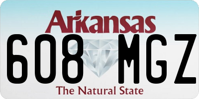 AR license plate 608MGZ