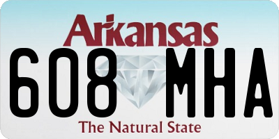 AR license plate 608MHA
