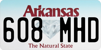 AR license plate 608MHD