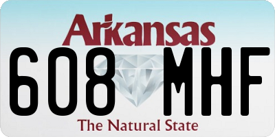 AR license plate 608MHF
