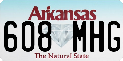 AR license plate 608MHG