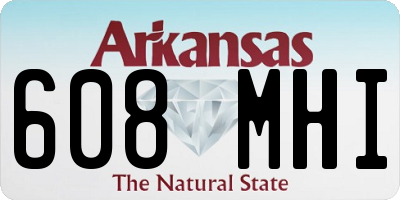 AR license plate 608MHI