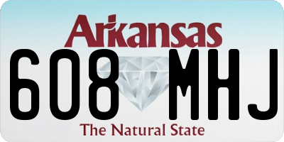 AR license plate 608MHJ