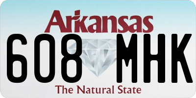 AR license plate 608MHK