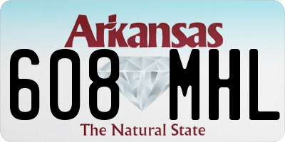 AR license plate 608MHL