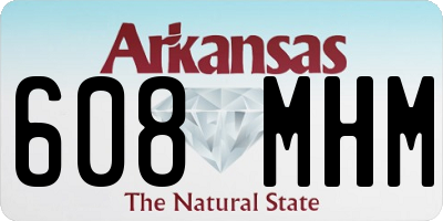 AR license plate 608MHM