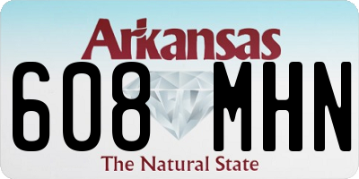 AR license plate 608MHN