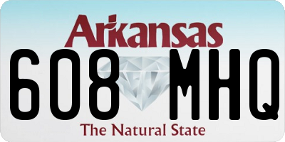 AR license plate 608MHQ