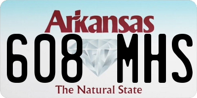AR license plate 608MHS