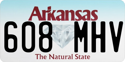AR license plate 608MHV