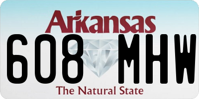 AR license plate 608MHW