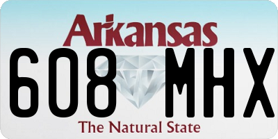 AR license plate 608MHX