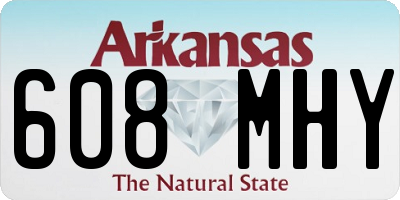 AR license plate 608MHY