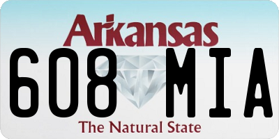AR license plate 608MIA