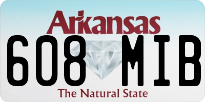 AR license plate 608MIB