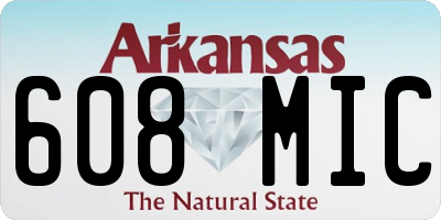 AR license plate 608MIC