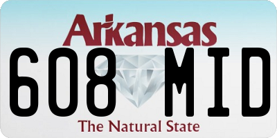 AR license plate 608MID