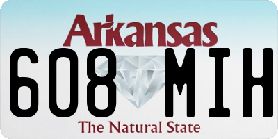 AR license plate 608MIH
