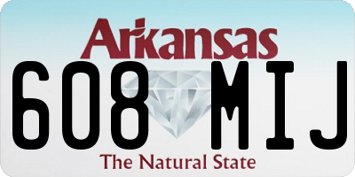 AR license plate 608MIJ
