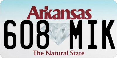 AR license plate 608MIK