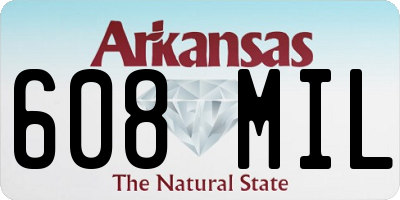 AR license plate 608MIL