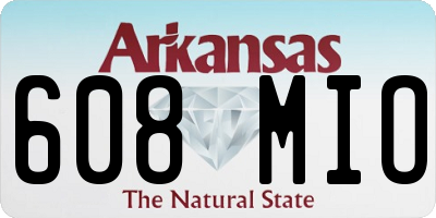 AR license plate 608MIO