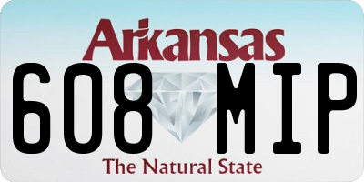 AR license plate 608MIP