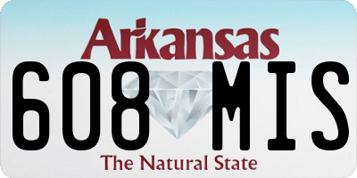 AR license plate 608MIS