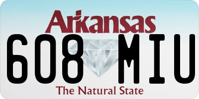 AR license plate 608MIU