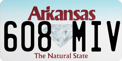 AR license plate 608MIV