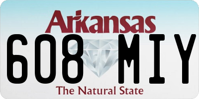AR license plate 608MIY