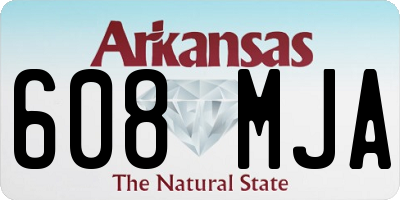 AR license plate 608MJA