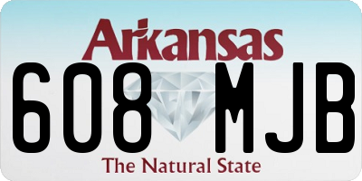 AR license plate 608MJB