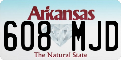 AR license plate 608MJD