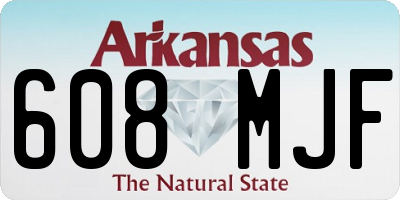 AR license plate 608MJF
