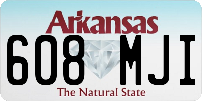 AR license plate 608MJI