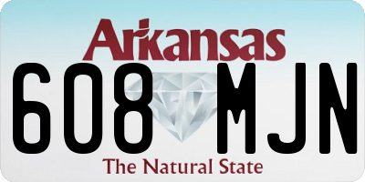 AR license plate 608MJN