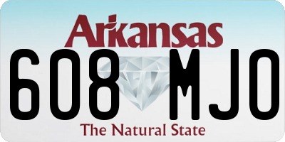 AR license plate 608MJO