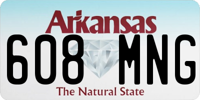 AR license plate 608MNG